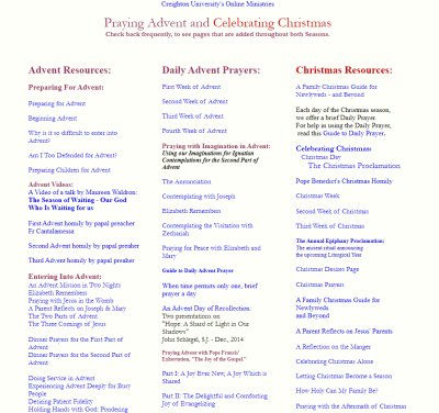 Advent/Chrismas Prayers And Reflections