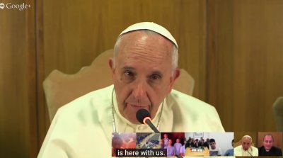 Pope Meets Young People On Google Hangout!