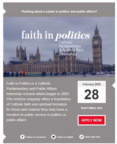 Faith In Politics Internships 2020