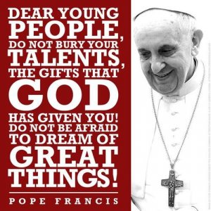 Pope Francis Talking To Young People…